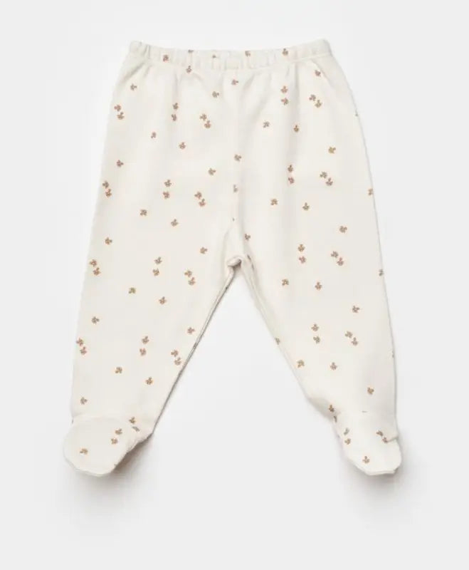 Unisex Mantar Baskılı Boydan Çıtçıtlı Organik Pamuklu Ayaklı Tulum Zıbın Seti Ayaklı Tulum - krem / 0-3 ay - Bebek