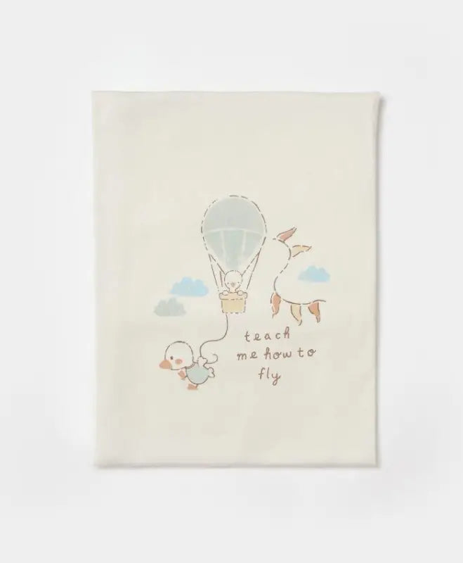 Unisex Uçan Balon Baskılı Önden Çıtçıtlı Üst Waffle Kumaşlı Ayaklı Alt Pantolonlu Battaniyeli Zıbın Seti - mint