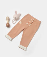 Unisex Waffle Kumaş Bel Kısmı Lastikli Bağcık Detaylı Uzun Paçalı Alt Pantolon - Bebek Giyim/Erkek Bebek Giyim/Erkek