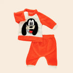 Welsoft Bebek Takım | Turuncu & Beyaz | Kalın Dokulu | Uzun Kol | 6 - 18 Ay - Bebek Giyim/Erkek Bebek Giyim/Erkek Bebek