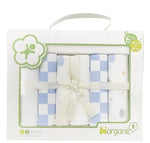 Yüzde Yüz Organik Pamuk İpliği 6’Lı Havlu Mendil - Mavi - mavi-sarı / STANDART - Araç - Gereç/bebek araç gereçleri