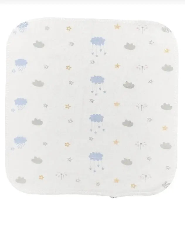 Yüzde Yüz Organik Pamuk İpliği 6’Lı Havlu Mendil - Mavi - mavi-sarı / STANDART - Araç - Gereç/bebek araç gereçleri