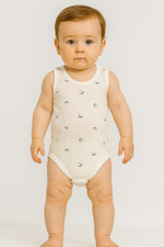 Ünisex smile gülen yüz baskılı sıfır kollu pamuklu çıtçıtlı bady