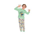 Çocuk Erkek Pijama Takımı | Yeşil & Beyaz | 5 - 9 Yaş - Erkek Çocuk Giyim/Erkek Çocuk Pijama & Eşofman