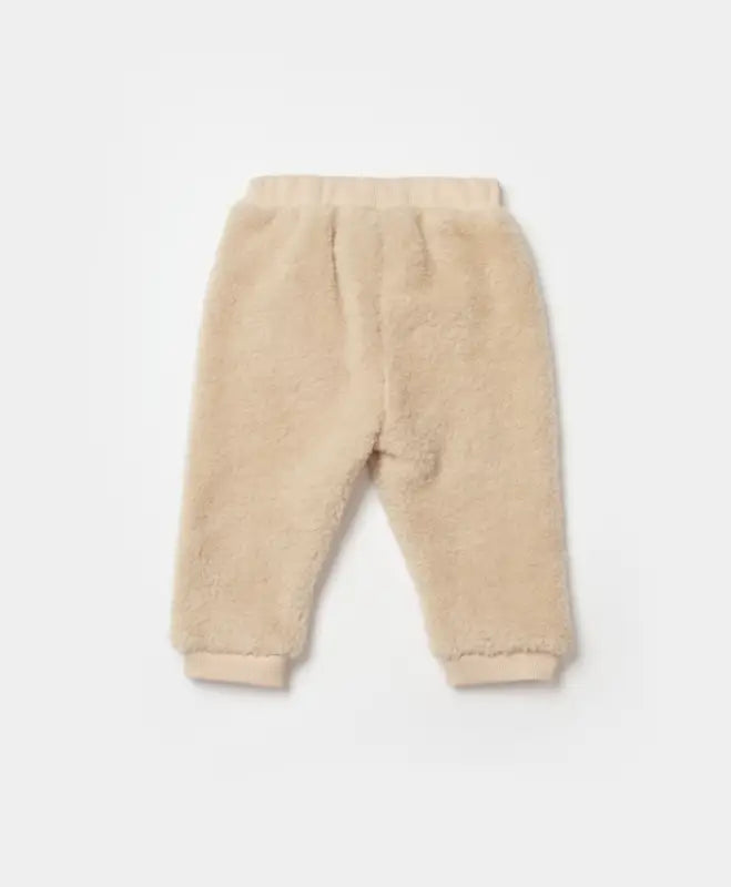 Erkek Bebek Beli Lastikli Kanguru Cepli Ayıcık Baskılı Peluş Alt Pantolon - Bebek Giyim/Erkek Bebek Giyim/Erkek Bebek