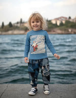 Erkek Çocuk Colorado Baskılı Uzun Kollu Pamuklu Turkuaz Renkli Pijama Tk. - Erkek Çocuk Giyim/Erkek Çocuk Pijama &