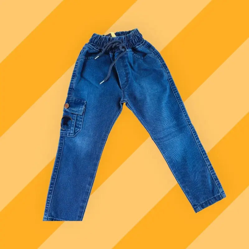 Erkek Çocuk Yandan Cepli Kot Pantolon | Mavi | 3 - 4 Yaş - Erkek Çocuk Giyim/Erkek Çocuk Pantolon