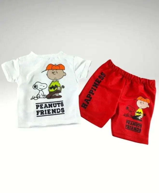 Erkek Çocuk Yazlık Takım | Beyaz Tshirt & Kırmızı Şort | 12 -24 Ay - Bebek Giyim/Erkek Bebek Giyim/Erkek Bebek Takımları