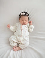 Kız Bebek Önden Çıtçıtlı Uzun Kol Ayaklı Bisiklet Yaka Tulum - Bebek Giyim/Kız Bebek Giyim/Kız Bebek Tulum