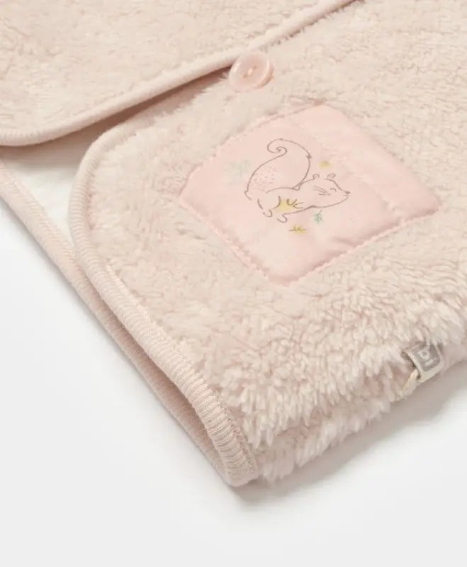 Kız Bebek Pudra Pelüş Kedi Cepli Yelek – Yumuşacık Sherpa 1-2 Yaş - Bebek Giyim/Kız Bebek Giyim/Kız Bebek Hırka