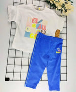 Kız Çocuk Kısa Kol Tişört Ve Tayt İçeren Çocuk 2’Li Takım - Kız Çocuk Giyim/Kız Çocuk Takım