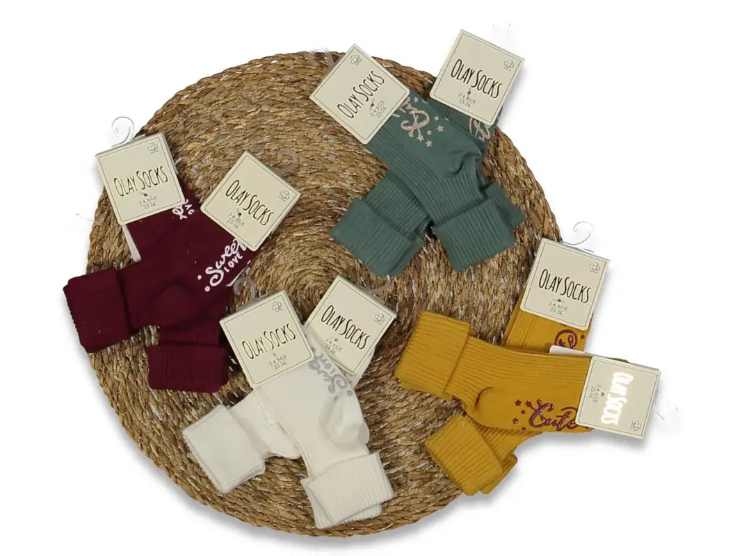 Kız Çocuk Renkli Kaymaz Tabanlı Soket Çorap - Bebek Giyim/Kız Bebek Giyim/Kız Bebek Çorapları