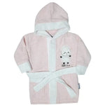 Kuzu Desenli Pamuklu Bebek Bornoz Takımı - Yumuşak Ve Şık Tasarım - Bebek Bakımı/Bebek Banyo Ürünleri