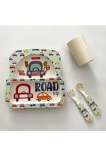 Melamin Fil Desenli 2 Bölmeli Unisex Mama Tabağı | Çocuk Yemek Tabakları - Araç - Gereç/bebek araç gereçleri