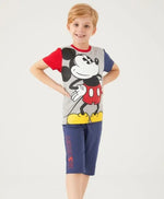 Mickey Mouse Baskılı Erkek Çocuk Takım | Şort & Tshirt | Mavi Renk | 3 - 9 Yaş - Erkek Çocuk Giyim/Erkek Çocuk Takım