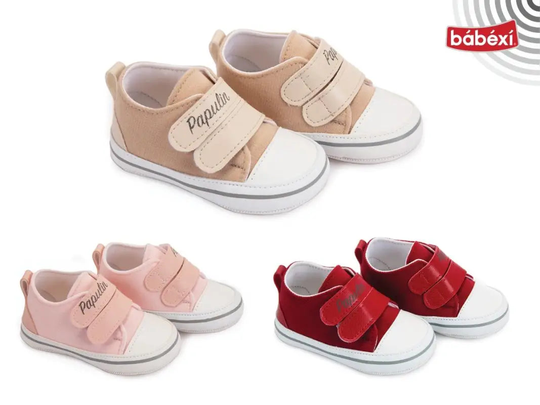 Papulin Bebek Patik Unisex Spor Ayakkabı Pamuklu Kumaştan İmal Edilmiştir - Çocuk Ayakkabıları/Bebek Ayakkabı