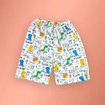 Sarı Renk Erkek Çocuk Yazlık Takım | 3 - 6 Yaş | Pijama Takımı | Sarı Tshirt & Beyaz Desenli Şort - Erkek Çocuk