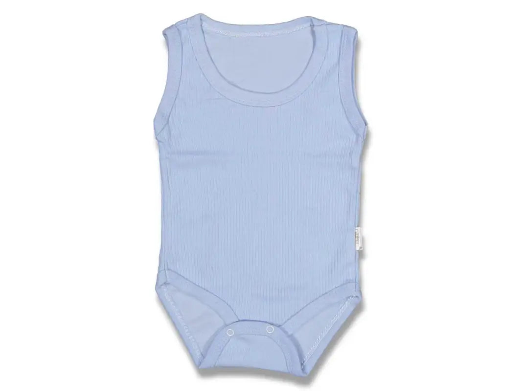 Unisex Fitilli Sıfır Kol Çıtçıtlı Bady - Bebek Giyim/Erkek Bebek Giyim/Erkek Bebek Zıbın
