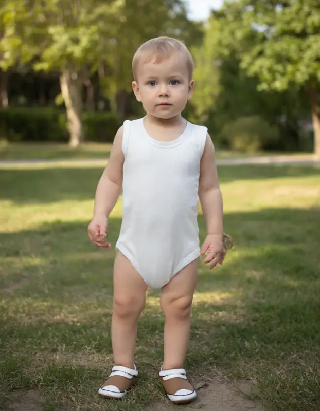 Unisex Fitilli Sıfır Kol Çıtçıtlı Bady - Bebek Giyim/Erkek Bebek Giyim/Erkek Bebek Zıbın