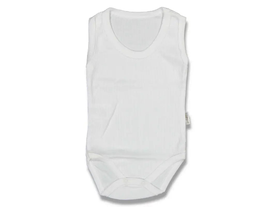 Unisex Fitilli Sıfır Kol Çıtçıtlı Bady - Bebek Giyim/Erkek Bebek Giyim/Erkek Bebek Zıbın