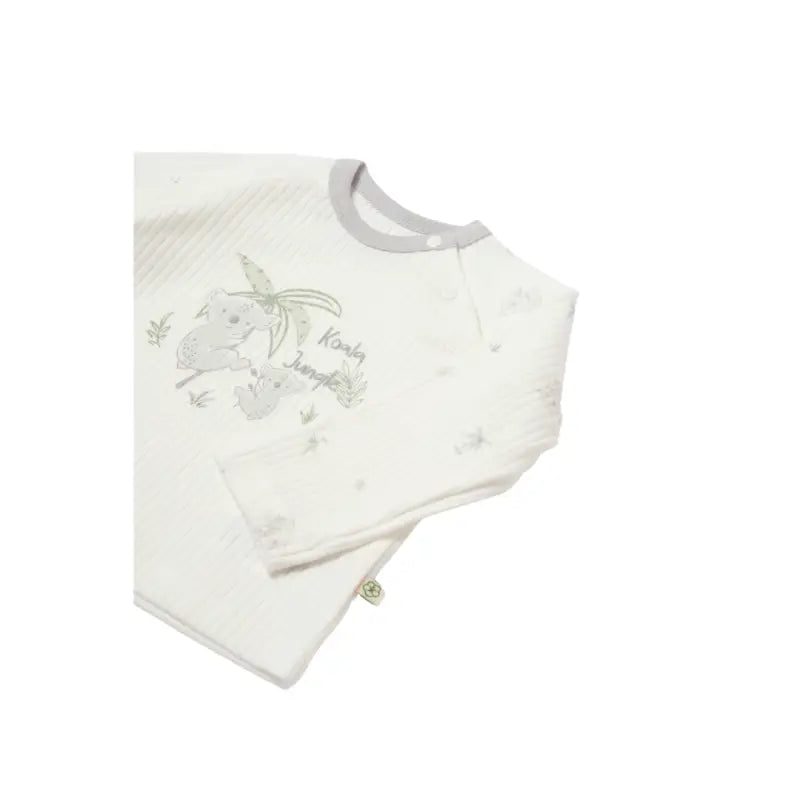 Unisex Koala Baskılı Uzun Kol Pamuklu Sweat - Organik - Pamuklu - 6 - 36 Ay - Ekru Renk - Bebek Giyim/Kız Bebek