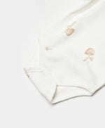 Unisex Mantar Baskılı Uzun Kollu Alttan Ve Omuzdan Çıtçıtlı Organik Pamuklu Zıbın - Bebek Giyim/Kız Bebek Giyim/Kız