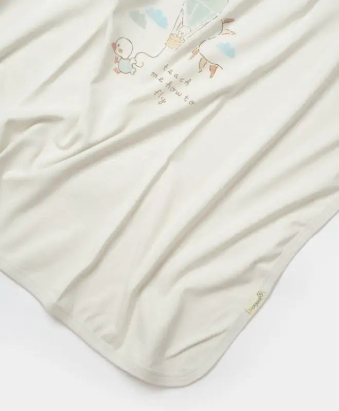 Unisex Uçan Balon Baskılı Önden Çıtçıtlı Üst Waffle Kumaşlı Ayaklı Alt Pantolonlu Battaniyeli Zıbın Seti - mint