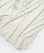 Unisex Uçan Balon Baskılı Önden Çıtçıtlı Üst Waffle Kumaşlı Ayaklı Alt Pantolonlu Battaniyeli Zıbın Seti - mint