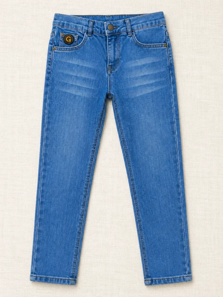 Erkek Çocuk Mavi Dar Paça Kot Pantolon 8-11 Yaş - Alternatif ürün görünümü - Almira Bebek