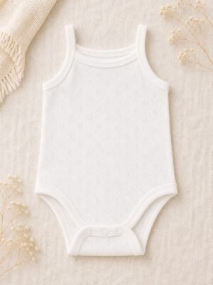 Jakar Desenli Bebek Askılı Çıtçıtlı Body önden ürün-only flatlay görünüm