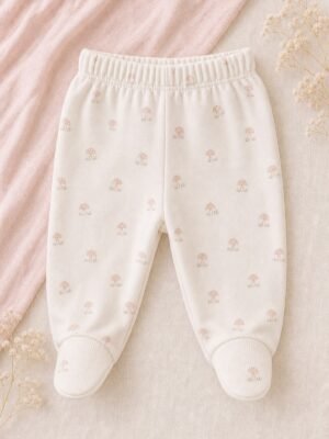 Kız Bebek Mantar Baskılı Ayaklı Tek Alt önden mankensiz flatlay görünüm