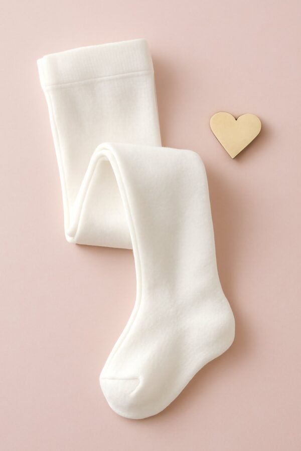 Termal Beyaz Kız Çocuk Külotlu Çorap - 3. görsel