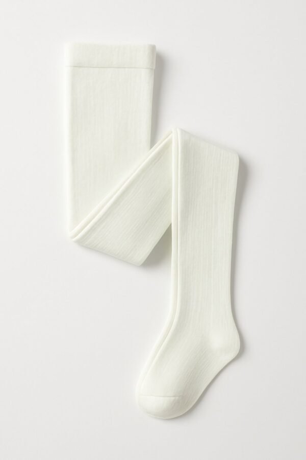 Termal Beyaz Kız Çocuk Külotlu Çorap - 2. görsel