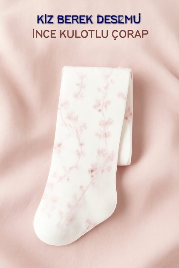 Bebekler için desenli ince külotlu çorap, kız bebek giyim, rahatlık ve şıklık sağlar - Gorsel 2