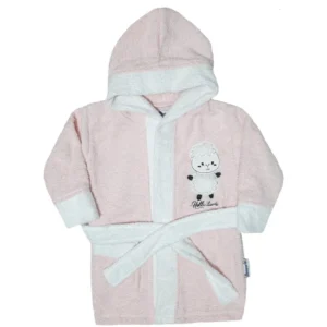 Kuzu Desenli Pamuklu Bebek Bornoz Takımı - Yumuşak Ve Şık Tasarım