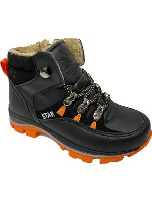 Erkek Çocuk Bot Su Geçirmez Kaymaz Tabanlı Yünlü İç Yapı ile güvenli yürüyüşler