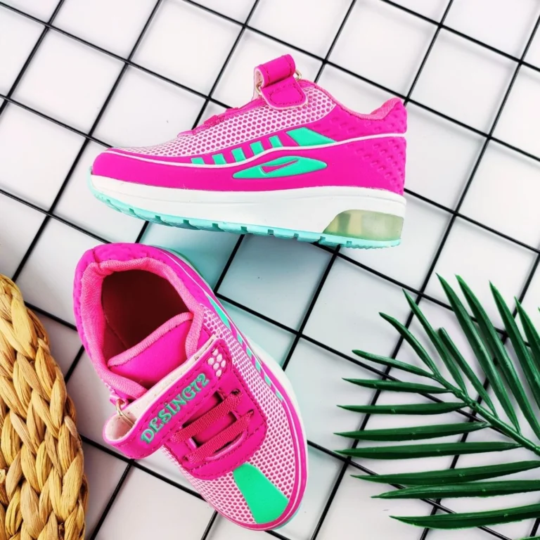 Kız Çocuk Spor Ayakkabıları Pembe Bağcıklı Güncel Modeller - Gorsel 2