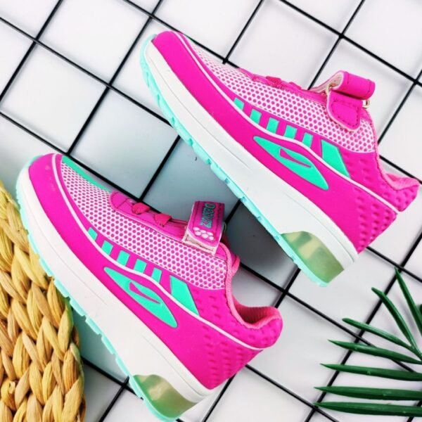 Kız Çocuk Spor Ayakkabıları Pembe Bağcıklı Güncel Modeller - Gorsel 3