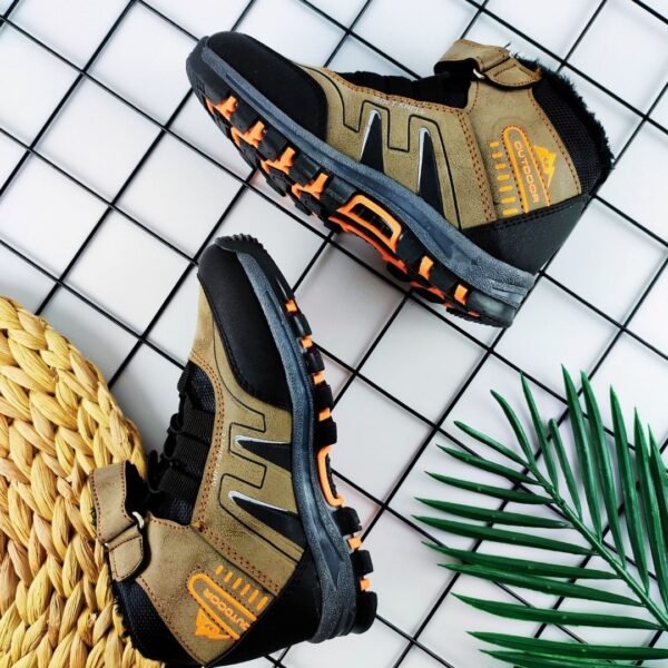 Erkek Çocuk Bot Taba Renk Su Geçirmez Yün İçli Kaymaz Taban - Gorsel 3