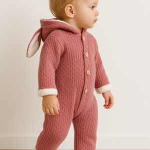 Önde Düğmeli Bebek Polar Tulum | Pembe | 9 - 12 - 18 - 24 Ay - Almira Bebek