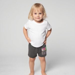 Küçük Kız Çocuk Love Desenli Yaz Şortu pamuklu renkli 2-10 yaş rahat giyim