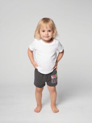 Küçük Kız Çocuk Love Desenli Yaz Şortu pamuklu renkli 2-10 yaş rahat giyim