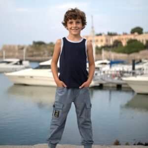 Erkek Çocuk Beli Paçası Lastikli Kargo Pantolon - Konforlu Ve Şık Giyim Seçeneği