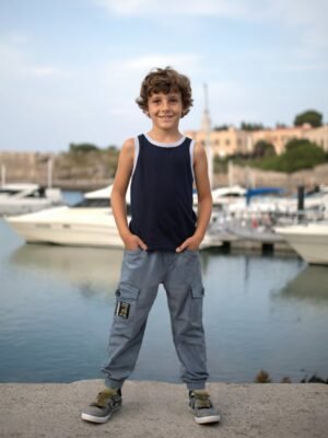 Erkek Çocuk Beli Lastikli Kargo Pantolon - Konforlu ve Şık Giyim Seçeneği