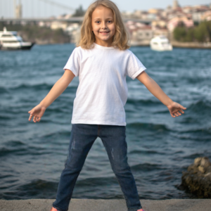 Kız Çocuk Dar Kesim Kot Pantolon - Almira Bebek