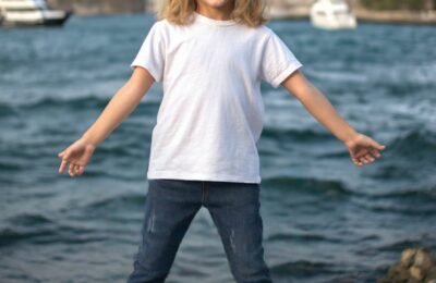 Kız Çocuk Dar Kesim Kot Pantolon Koyu Mavi Esnek Slim Denim