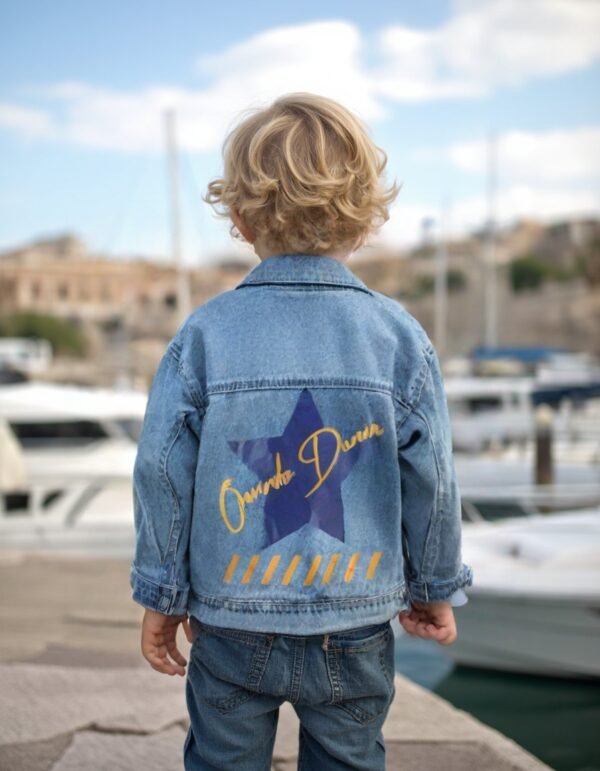 Erkek Çocuk Kot Ceket 6-7 Yaş, Düğmeli, Kışlık, Mavi renk - Gorsel 2