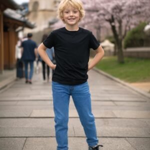 Dar Paça Erkek Çocuk Kot Pantolon Mavi 8-11 Yaş rahat ve dayanıklı