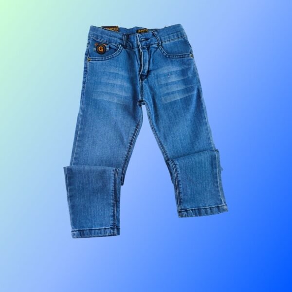 Dar Paça Erkek Çocuk Kot Pantolon Mavi 8-11 Yaş rahat ve dayanıklı - Gorsel 2