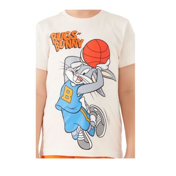 Bugs Bunny baskili çocuk takımı, yazlık rahat ve şık tasarım - Gorsel 2
